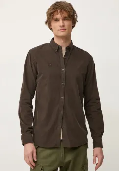 Lindbergh camasa din velur culoarea verde, cu guler button-down, regular, 30-225016 imagine