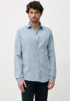 Lindbergh camasa jeans barbati, cu guler clasic, regular, 30-203652 imagine
