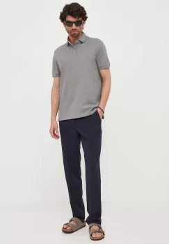 Lindbergh pantaloni barbati, culoarea albastru marin, cu fason chinos imagine