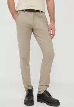 Lindbergh pantaloni barbati, culoarea bej, mulata imagine