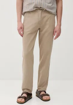 Lindbergh pantaloni din in culoarea bej, drept, 30-008023 imagine