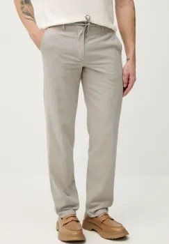 Lindbergh pantaloni din in culoarea gri, drept imagine