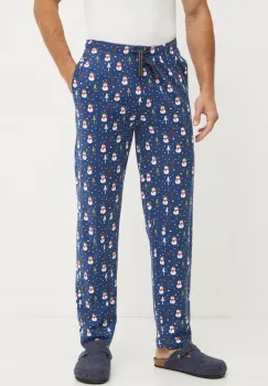 Lindbergh pantaloni pijama bumbac culoarea albastru marin, modelator, 30-997524 imagine