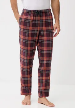 Lindbergh pantaloni pijama bumbac culoarea bordo, cu model, 30.997528 imagine