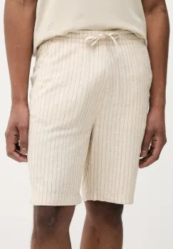 Lindbergh pantaloni scurti din amestec de in barbati, culoarea bej, 30-505095 imagine