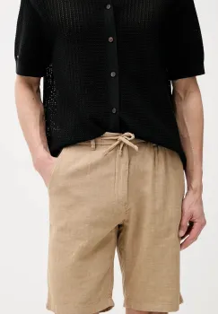 Lindbergh pantaloni scurti din amestec de in culoarea verde, 30-505020 imagine