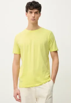 Lindbergh tricou din bumbac barbati, culoarea galben, neted, 30-400104 imagine
