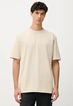 Lindbergh tricou din bumbac culoarea bej, uni, 30.400120 imagine