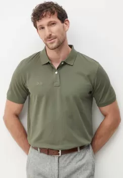 Lindbergh tricou polo barbati, culoarea verde, neted, 30-404016 imagine