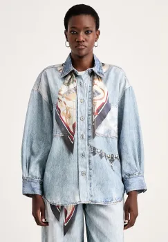 Liu Jo  camasa pentru femei din denim Selected by Gigi Hadid imagine
