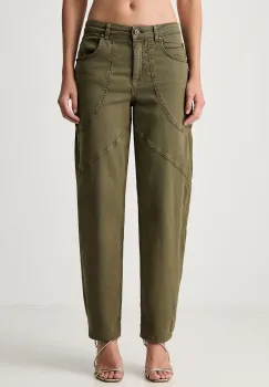 Liu Jo pantaloni baggy pentru femei din bumbac cu elastan imagine