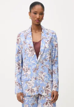 Liu Jo sacou cu un singur rand de nasturi pentru femei, din bumbac imagine