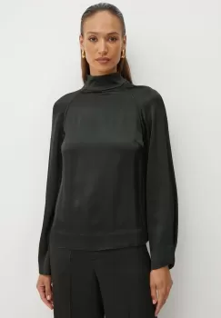 Liviana Conti bluza femei, culoarea verde, neted, F4WS57 imagine
