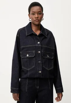 Liviana Conti geaca jeans culoarea bleumarin, de tranzitie, F5WY75 imagine