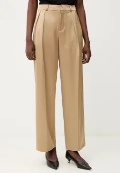 Liviana Conti pantaloni culoarea verde, lat, high waist, F5WS80 imagine