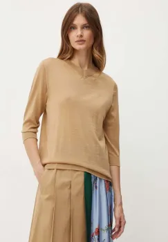 Liviana Conti pulover de lana femei, culoarea maro, light, F4WA07 imagine