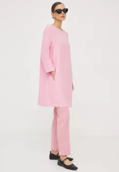 Liviana Conti rochie culoarea roz, mini, evazati imagine