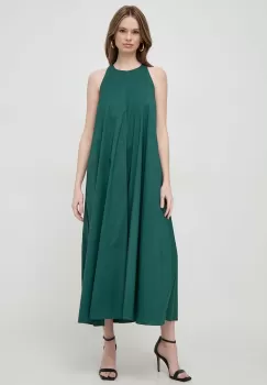 Liviana Conti rochie culoarea verde, maxi, evazati imagine
