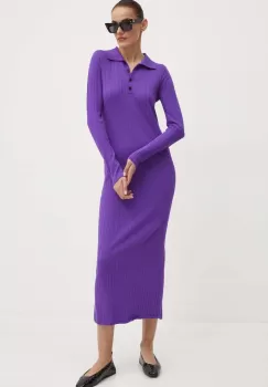 Liviana Conti rochie culoarea violet, maxi, mulata, F4WF16 imagine