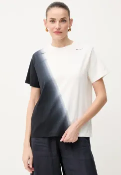 Liviana Conti tricou din bumbac femei, culoarea alb, L5SW77 imagine