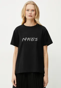 Liviana Conti tricou din bumbac femei, culoarea negru, L5SW76 imagine