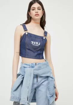 Love Moschino bluza culoarea albastru marin imagine