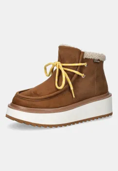 Love Moschino botine culoarea maro, cu platforma, izolare usoara, JA21116L0NJAW210 imagine