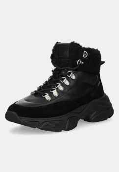 Love Moschino botine culoarea negru, cu toc plat, JA15356G0NIAM00A imagine