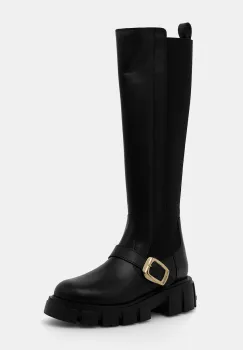 Love Moschino cizme culoarea negru, cu toc plat, JA26015G1NIA0000 imagine