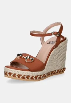 Love Moschino espadrile cu talpa compensata pentru femei, din piele imagine