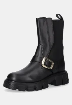 Love Moschino ghete chelsea de piele culoarea negru, cu platforma, JA24105G1NIA0000 imagine