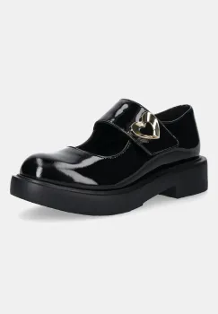 Love Moschino ghete de piele culoarea negru, cu platforma, JA10114G1NIH0000 imagine