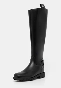 Love Moschino ghete de piele culoarea negru, cu toc plat, JA26064G0NIA0000 imagine