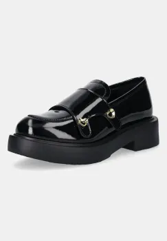 Love Moschino mocasini de piele culoarea negru, cu platforma, JA10104G1NIH0000 imagine