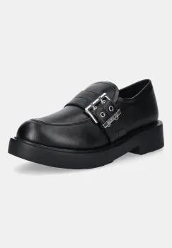 Love Moschino mocasini de piele culoarea negru, cu platforma, JA10134G1NIA000A imagine
