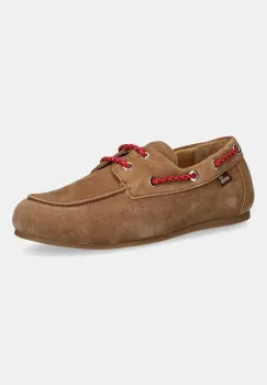 Love Moschino mocasini din piele intoarsa culoarea bej, cu toc plat, JA10191G1NIG0210 imagine