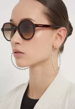 Love Moschino ochelari de soare femei, culoarea maro imagine