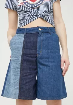 Love Moschino pantaloni scurti jeans femei, modelator, high waist imagine