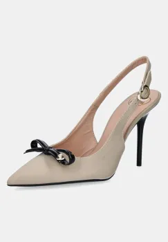 Love Moschino pantofi cu toc culoarea bej, JA10069G1MIM0131 imagine