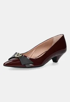 Love Moschino pantofi cu toc culoarea bordo, JA10353G1NIH0556 imagine