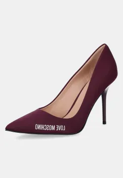 Love Moschino pantofi cu toc culoarea violet, JA10299G1NIM0556 imagine