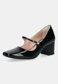 Love Moschino pantofi de piele culoarea negru, cu toc drept, JA10385G1NIH0000 imagine