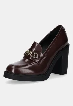 Love Moschino pantofi de piele culoarea rosu, cu toc drept, JA1018AG1NJD0556 imagine