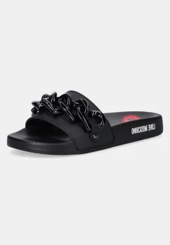 Love Moschino papuci femei, culoarea negru, JA28132G1MI17000 imagine