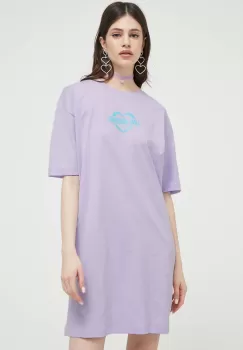 Love Moschino rochie culoarea violet, mini, oversize imagine