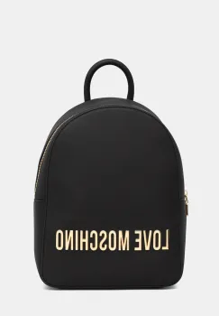 Love Moschino rucsac culoarea negru, mare, uni, JC4193PP0NKD0000 imagine
