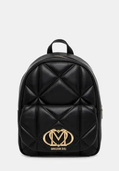 Love Moschino rucsac culoarea negru, mic, cu imprimeu, JC4037PP1NLC0000 imagine