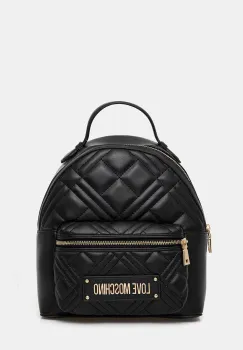 Love Moschino rucsac culoarea negru, mic, cu imprimeu, JC4148PP1NLA0000 imagine
