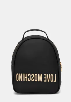 Love Moschino rucsac culoarea negru, mic, cu imprimeu, JC4197PP1NKD0000 imagine