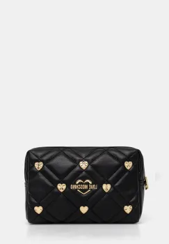 Love Moschino rucsac femei, culoarea negru, mic, cu imprimeu, JC4197PP1 imagine